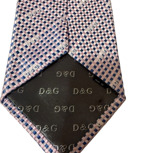 Dolce Gabbana, Handmade Elegant Checkered Silk Tie - Picture 9 of 9